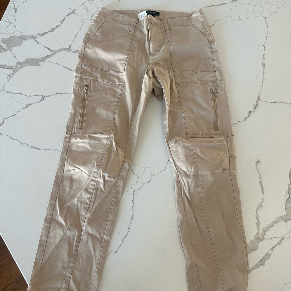 White House Black Market Women's Tan Cargo Pants